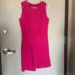Bright pink spring work dress w/ POCKETS!